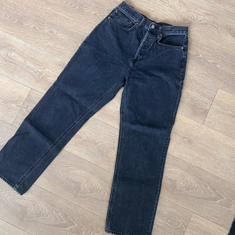 Denim Forum Black Joni high Rise Loose